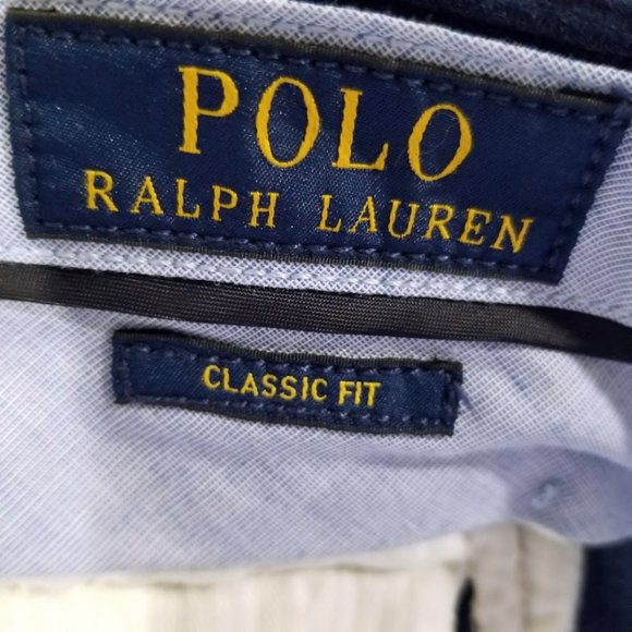 Polo Ralph Lauren Corduroy Pants Mens 38x32 Blue Classic Fit (Act: 39x31) - Picture 2 of 15